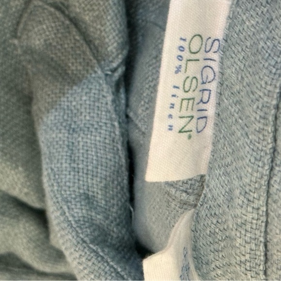 Linen Plus Sigrid Olsen Front button Top Sz M - Picture 6 of 7